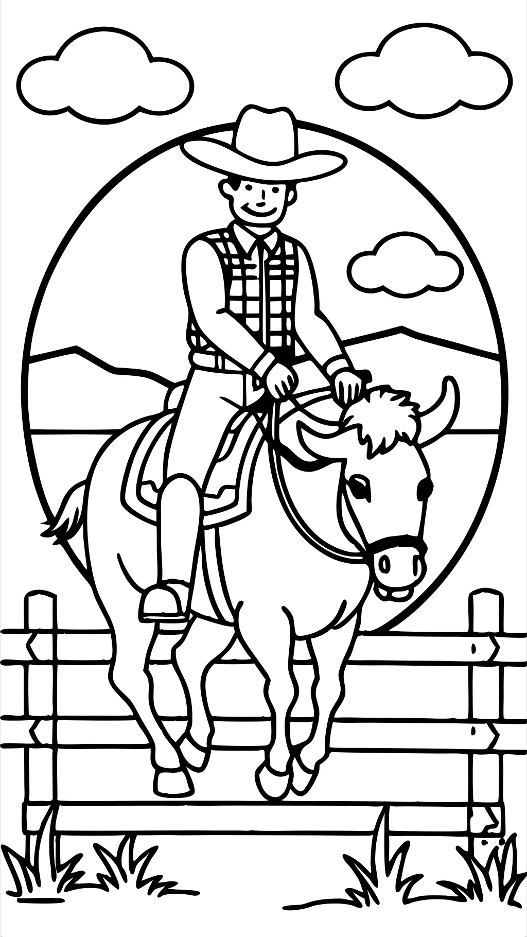 rodeo western coloring pages